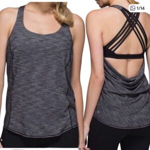 lululemon athletica Wild Gray Strappy Back Tank Top